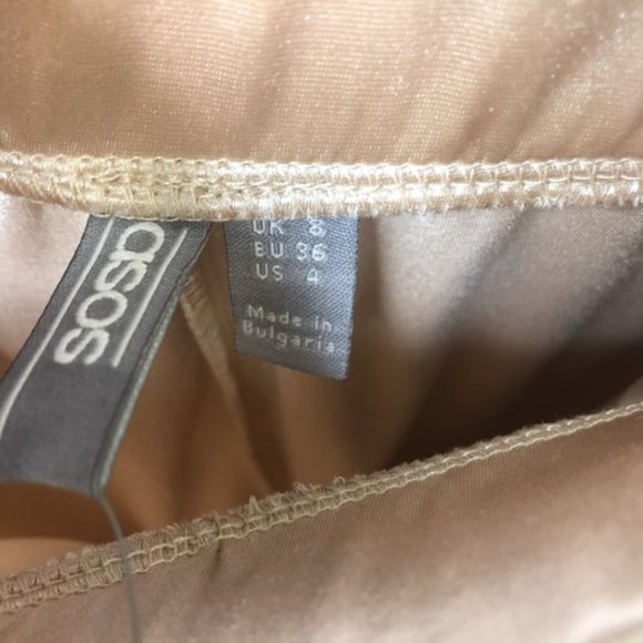 Asos Petite Womens Size 4 Silky Tan Cargo Joggers - Picture 5 of 8